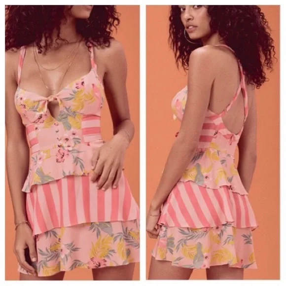 knee length dresses for ladies Julia Mini Dress by For Love & Lemons main image 0